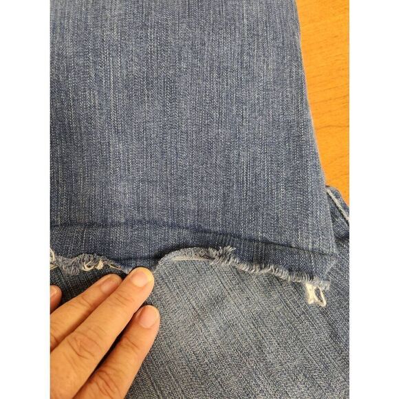Torrid 24T denim jeans. Measures approx 44w x 30 Inseam x 12 rise. Has a cut hem - Picture 7 of 9